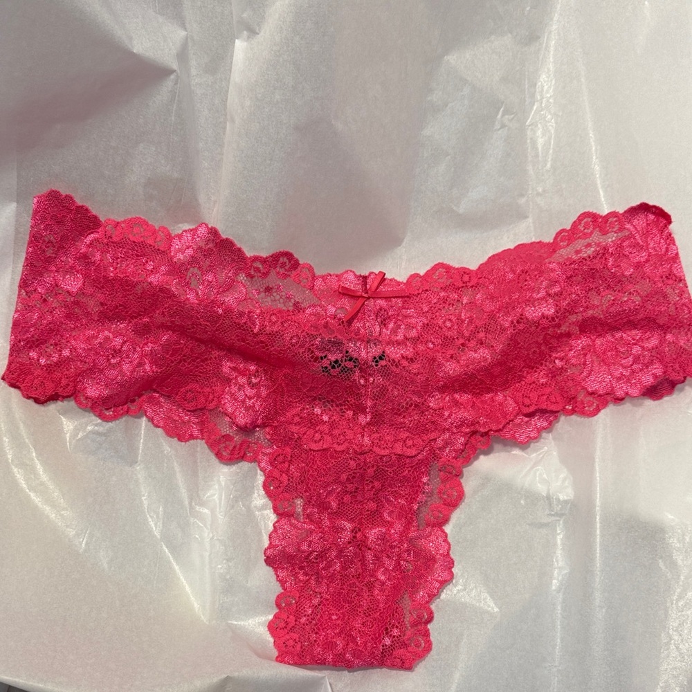 Victoria's Secret Vibrant Pink Lace Panties